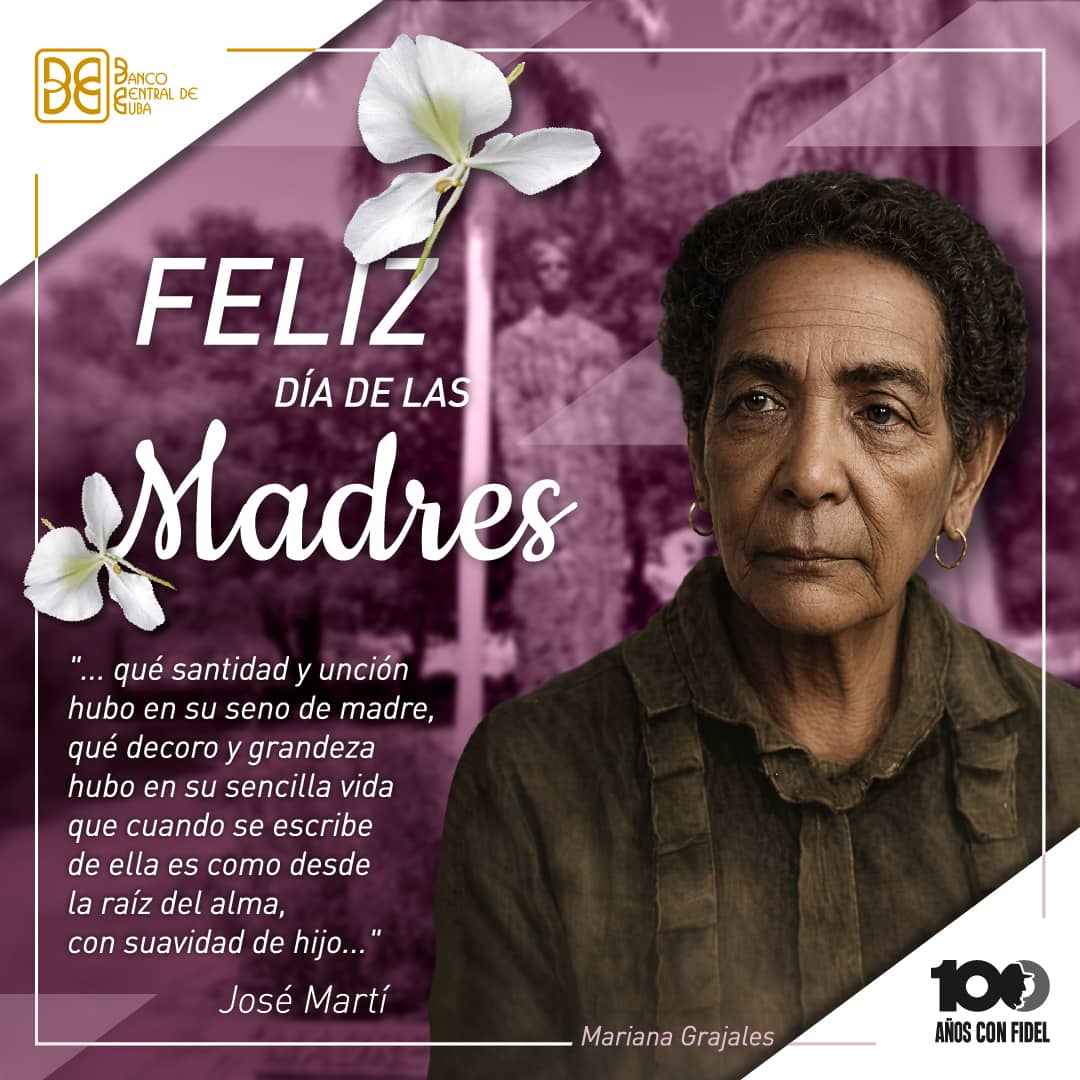BancoCentralCub's tweet photo. 🌷 ¡Feliz Día de las Madres! 💝
Hoy, el @BancoCentralCub celebra y rinde homenaje a todas las madres bancarias de nuestra institución, a las del Sistema Bancario y Financiero cubano y a cada madre de #Cuba.

Reconocemos su entrega diaria, esa fuerza de guerreras incansables que, https://t.co/6Z5X0ZVDlj