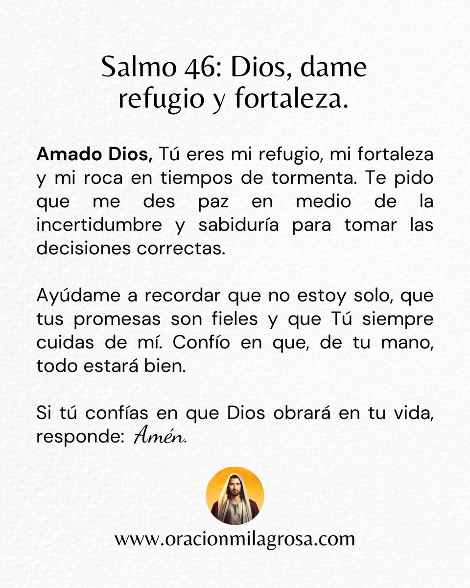Si tú confías en que DIOS obrará en tu vida, responde: AMÉN 🙏