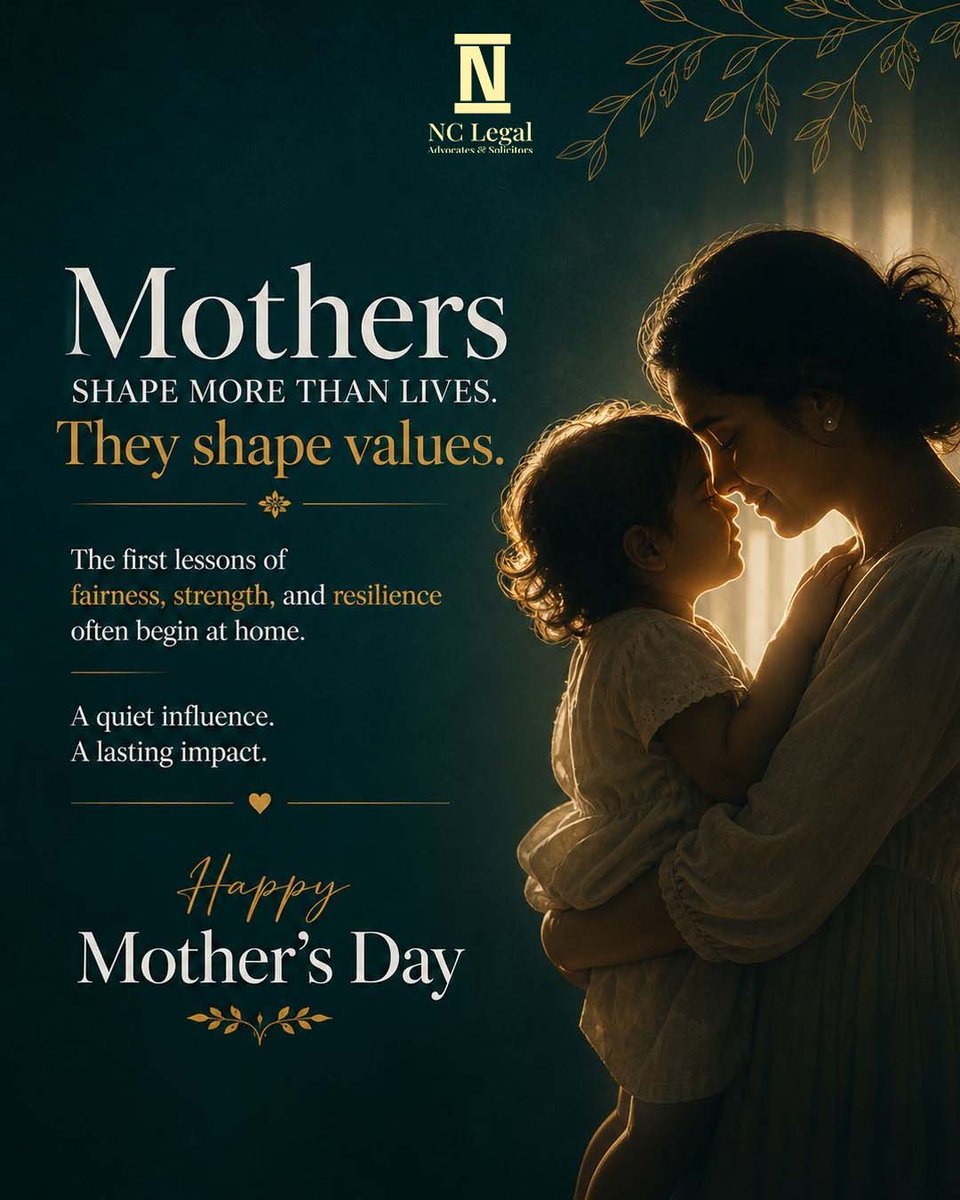 NCLegal_'s tweet photo. On this Mother’s Day, we honour mothers who shape values like resilience, fairness, and strength. The lessons learned at home often guide us through life. #HappyMothersDay #MothersDay https://t.co/gMiGzn330F