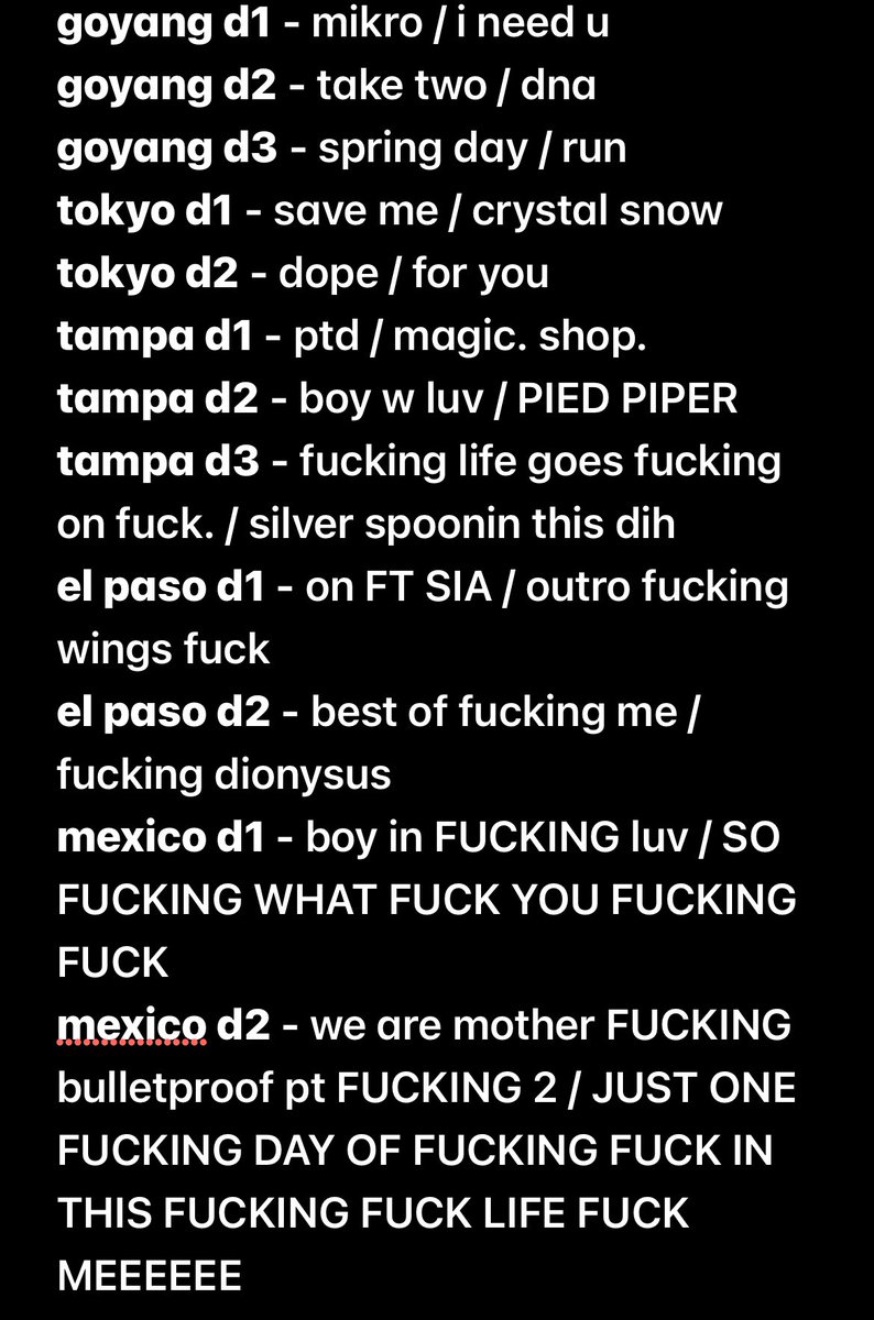 as you can see i am very normal about certain songs.
