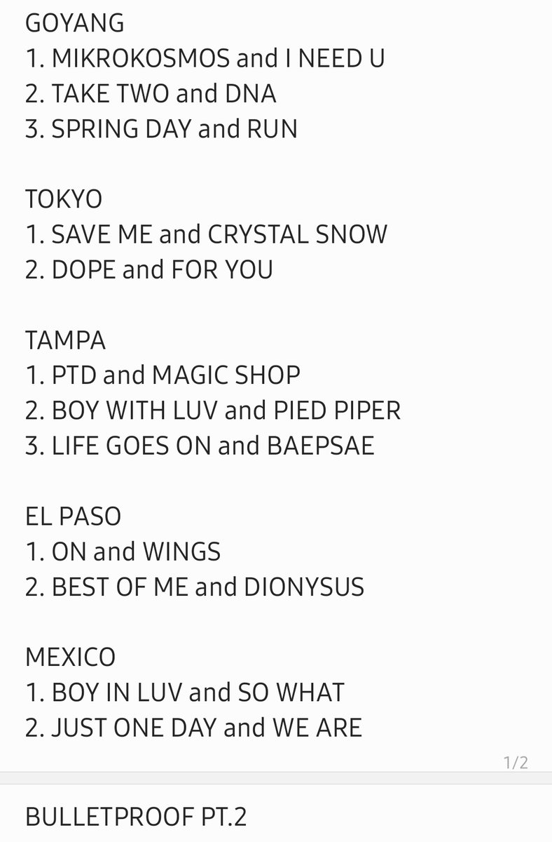 winnttaebear's tweet photo. BTS CONCERT SURPRISE SONGS https://t.co/OTrPHMKr6a
