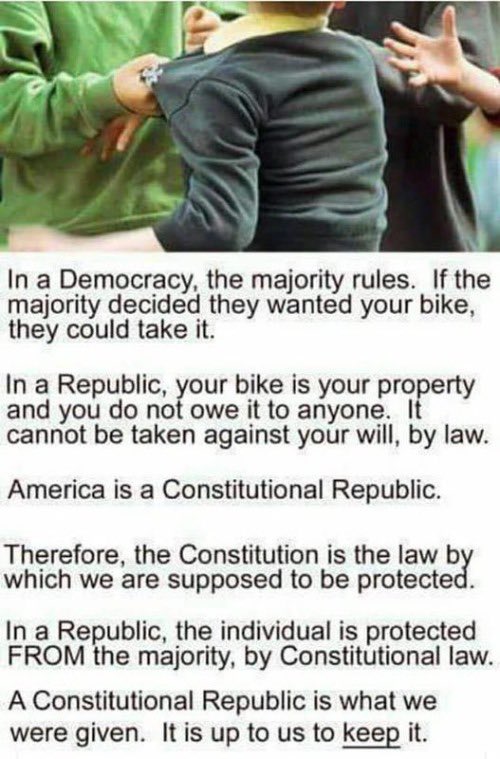 thatbbqdude22's tweet photo. @CarterElliottIV @SuchHate And that, in a nutshell, is democracy. MOB RULE https://t.co/Ayj9zzuz3W