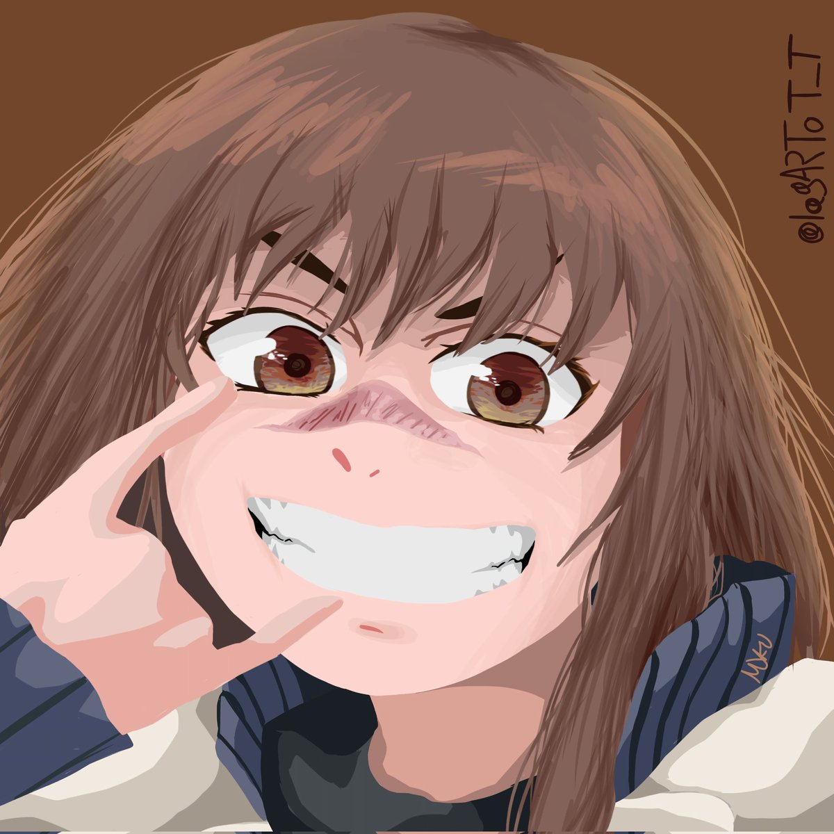 lagARToT_T's tweet photo. 🫠
El día de hoy quise dibujar algo simple:
Kiruko (de Tengoku Daimakyō) con la pose de Ayase (dandadan)
💜
Sin embargo siento que no quedo tan reconocible como Kiruko 😔
🔮
¿Quisieran que dibujara a Maru con la pose de Okarun?
🦎
#artmoots #TengokuDaimakyō #anime #fanart #kiruko https://t.co/fJvyZeT0ph