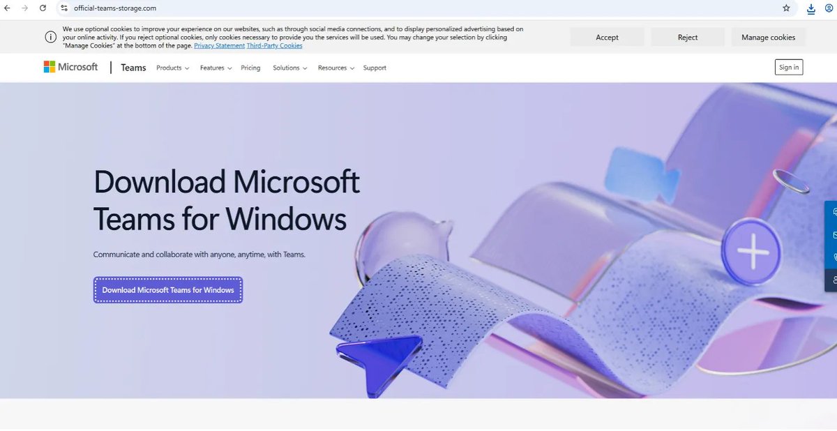 Daily_CyberSec's tweet photo. BlueVoyant unmasks "Lorem Ipsum": a well-funded campaign using SEO poisoning and signed MS Teams installers to deploy stealthy backdoors via image files.

#LoremIpsum #MicrosoftTeams #CyberSecurity #InfoSec #SEOpoisoning #ThreatIntel #MalwareAnalysis
https://t.co/FPNpwEv1io https://t.co/6kTGWqzFTY