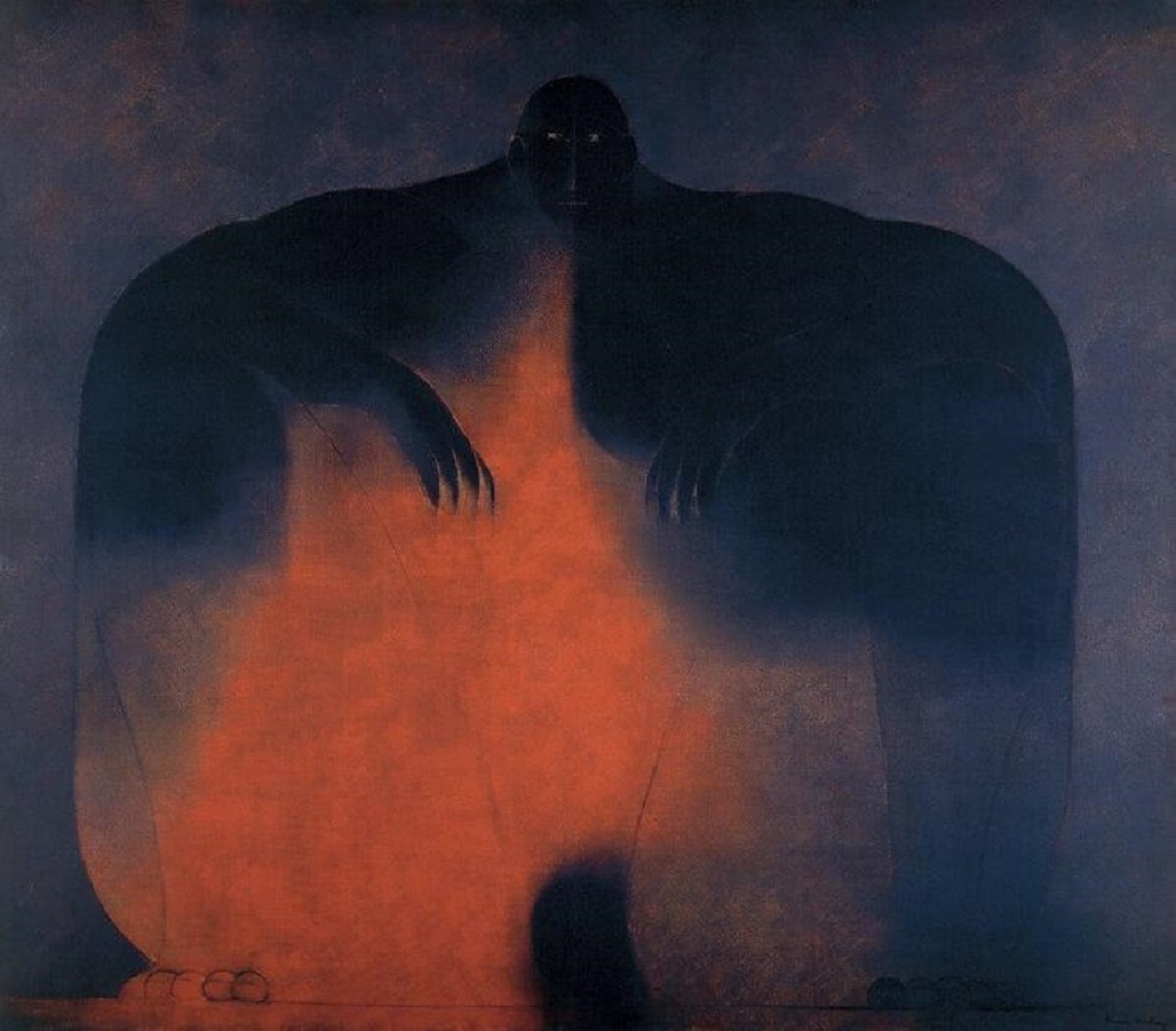 Ricardo Martínez de Hoyos  -   El Brujo (The Wizard), oil on canvas, 1971