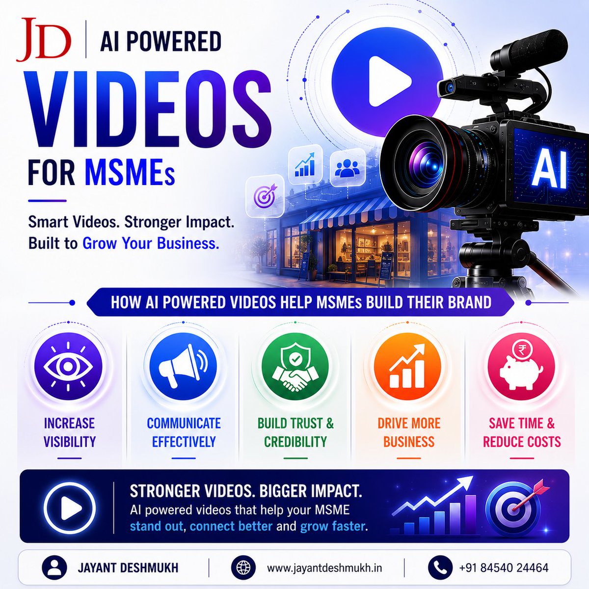 jayantdeshm's tweet photo. 🚀 Grow your MSME with AI-powered videos. 

Showcase products, build trust, generate leads and boost sales with high-impact content. 

DM for details.

#AIVideos #MSME #BusinessGrowth #VideoMarketing https://t.co/Ou46x9reW3