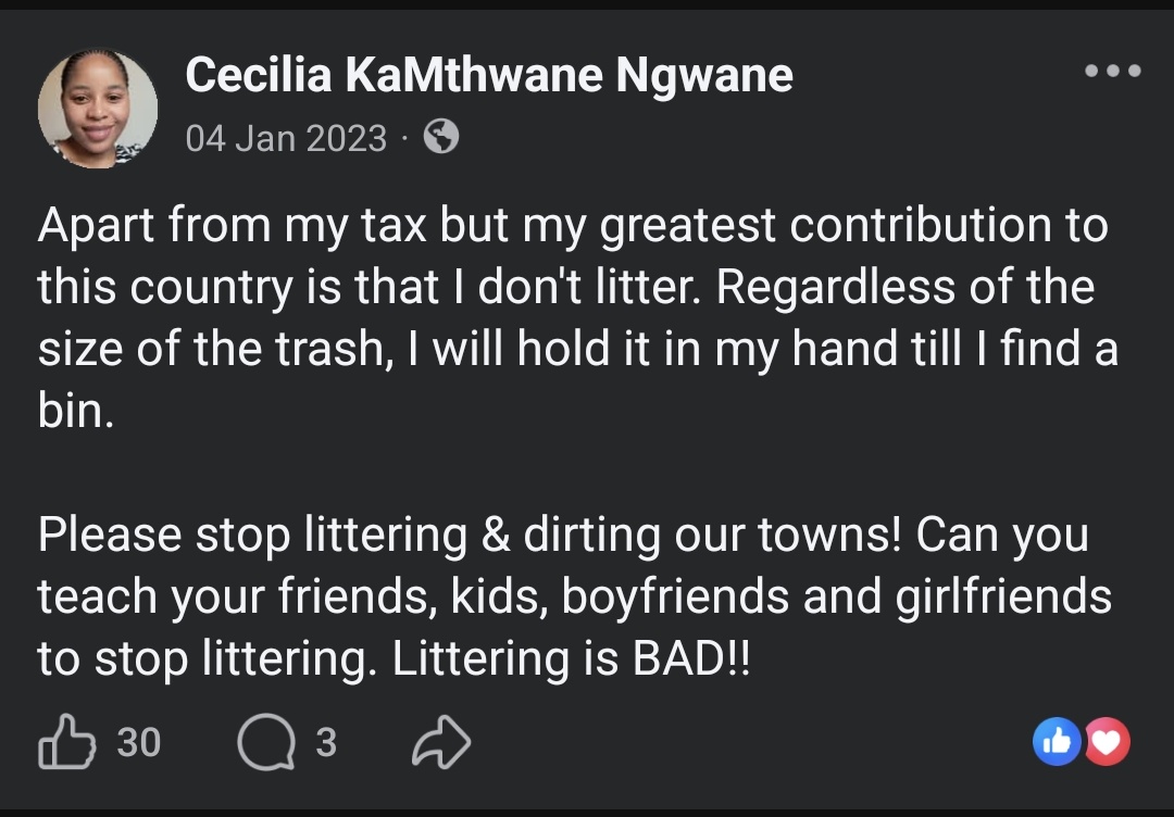 Cecilia_Mthwane's tweet photo. Please Do Not Litter!!! https://t.co/dEcloP51Jj