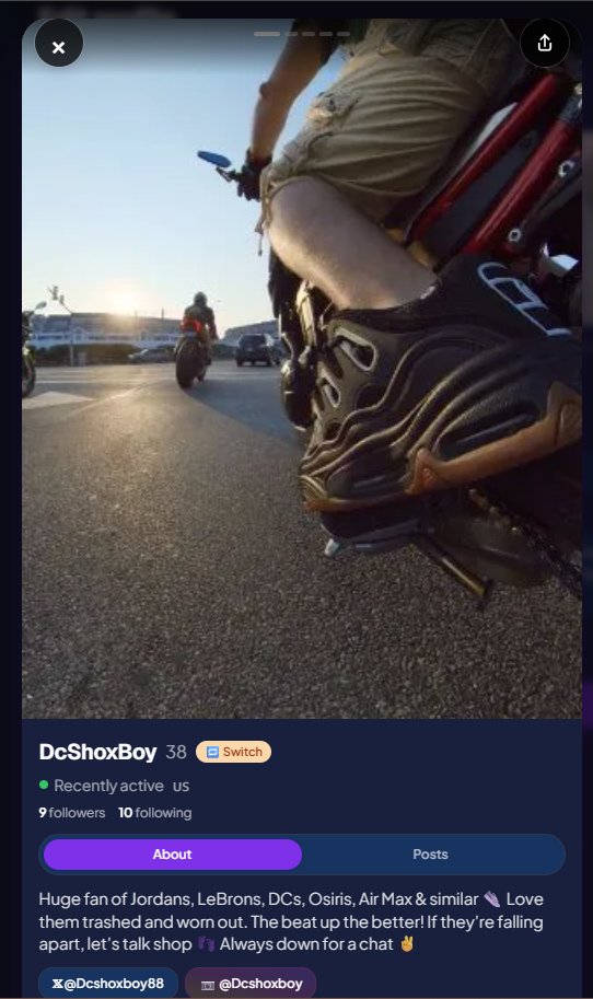 Come find me on JoinSoles  joinsoles.com/u/DcShoxBoy
