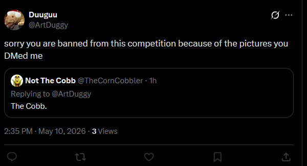 TheCornCobbler's tweet photo. i've never dmed you in my life, #LupinWaffen wont get away with robbing me like this again. https://t.co/dygYSoqUF6