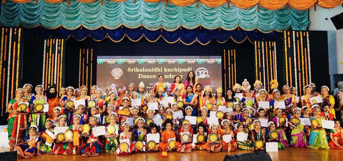 arch2020's tweet photo. I was invited as a Guest of Honour on May 2, 2026 to witness 90 girls perform in Kuchipudi (a State dance form) in Hyd. 

The girls - ages 4 to 20 yrs (Srikalanidhi Dance Academy) &amp; performed to scenes from the Indian epic - Ramayan. Their families cheered loudly in the audience! https://t.co/s0eroe8zB1