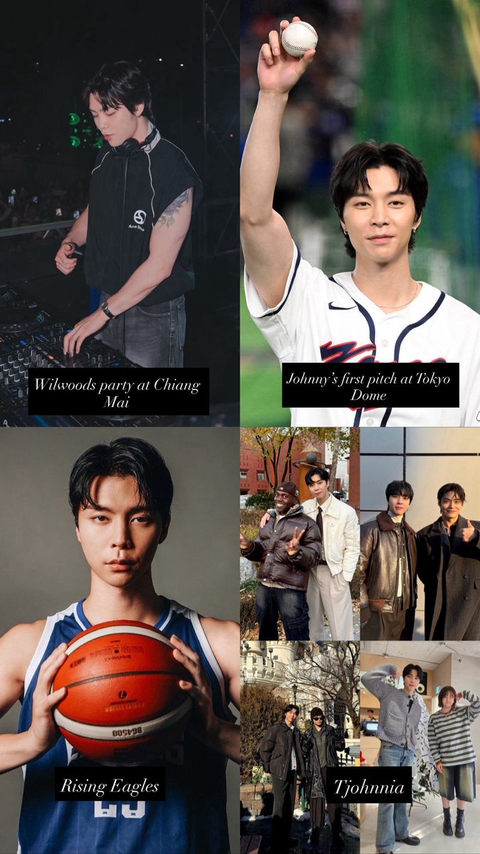 Johnny has attended the Met Gala and the Gold Gala, worked with multiple brands, gone to fashion weeks, is an ambassador for Acne Studios and Johnnie Walker, he’s a DJ, he’s working with MLB Korea, participated in a basketball team, has his own YouTube channel +