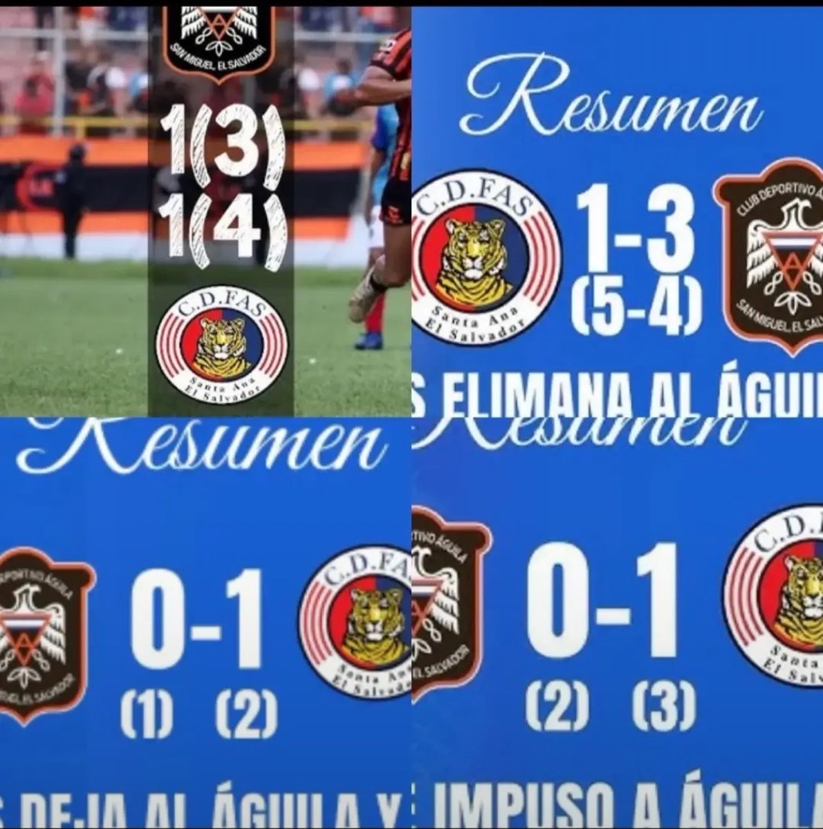 Pues el “súper Águila” nunca pudo pasar contra el “mediocre octavo lugar” 4 veces seguidas 🤣🤣🤣🤣🤣🤣🤣🤣🤣

Se creen grandes culos por regresar a semifinales después de tantas cogidas.