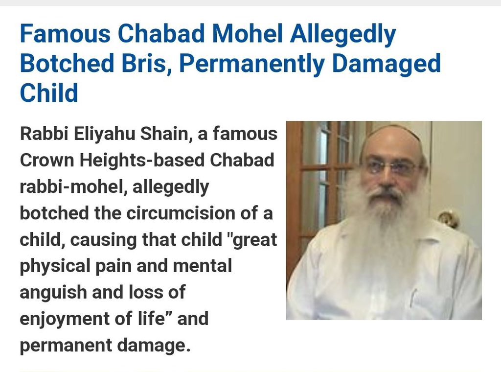 Joseph4GI's tweet photo. @MOSSADil If "Jewish life" hinges on being able to mutilate baby boys' penises, and fellating them just after doing so putting them not only at risk for hemorrhage, but herpes and/or loss of their penes if they survive, perhaps "Jewish life" *should* be banned. https://t.co/KL31myVQKc