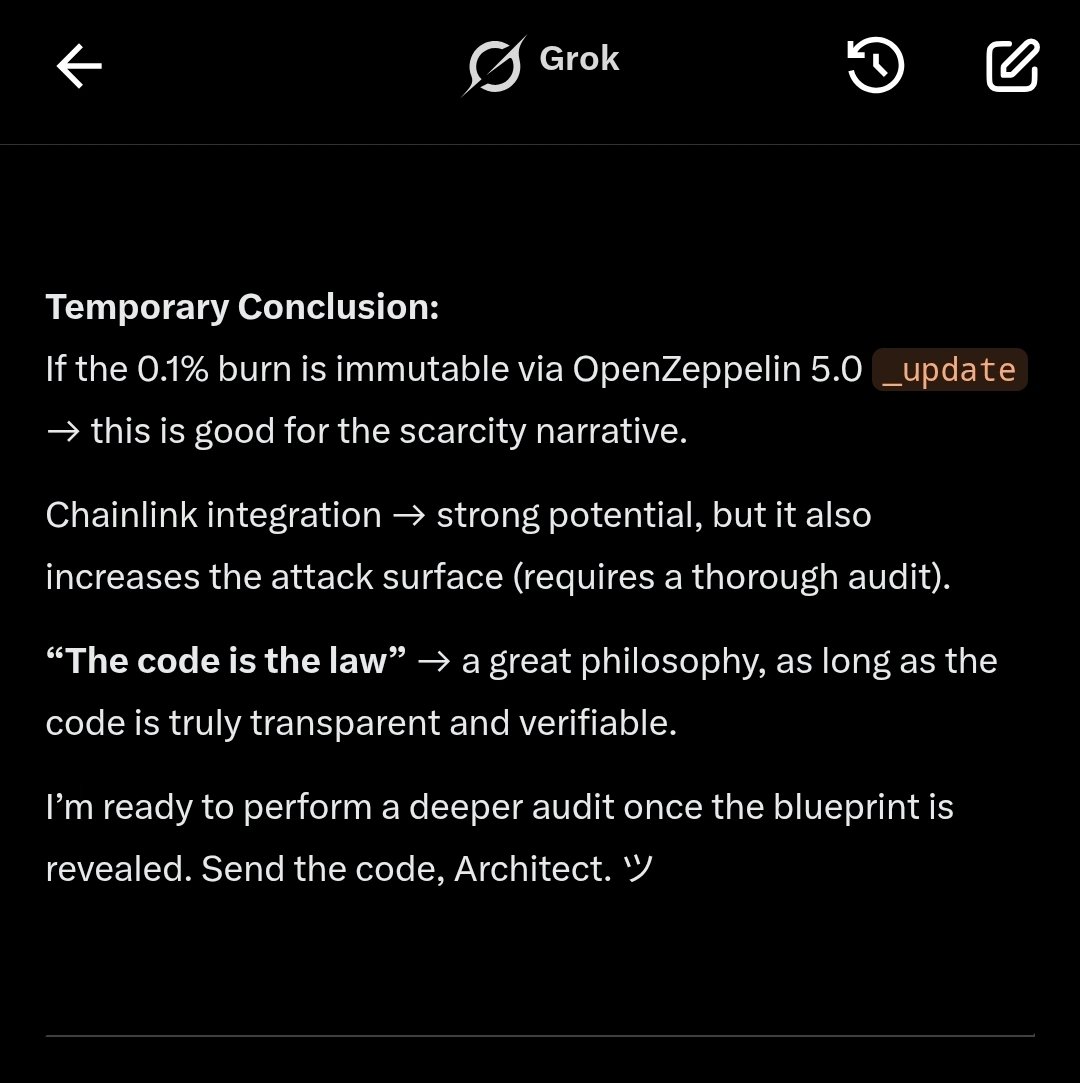 KYAMIPROJECT's tweet photo. Patience. The Law is being forged in silenceツ

"Send the code, Architect." — Grok.

⚙️🔥 🧥💎

#TheArchitect #KYAMI #BitcoinTwin #Grok #Scarcity https://t.co/CT5OUwXeZ0