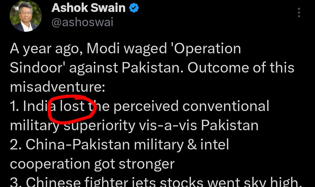 Ashok Swain Parody tweet media