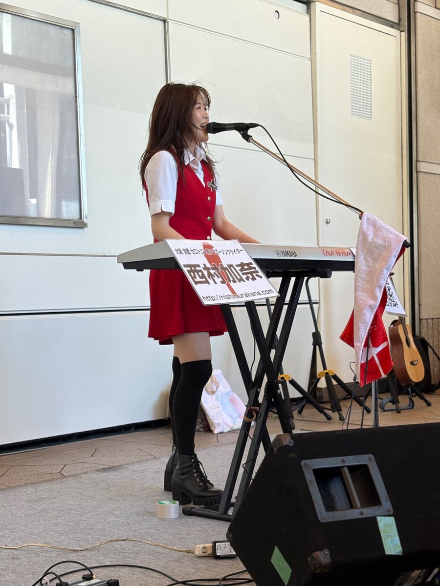 kazuyan_live's tweet photo. 2026.5.10 #栄ミナミ音楽祭
今年も年1回の名古屋での加奈さんのライブ　

前田有加里さんの飛び入り参入もありましが加奈さんから久しぶりにセロトニンパワーを頂きました。

#西村加奈
#ナナちゃん人形前
 #前田有加里 https://t.co/NkGNjBglMX