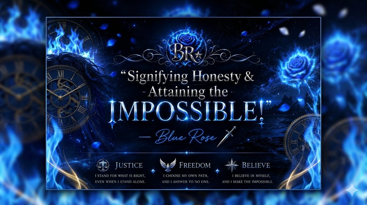 Blue_Rose_49's tweet photo. 💙 Blue Rose has awakened 🔥

New Logo • New Banner • New Resolve

• ⚖️ Justice • 🪶 Freedom • ✨ Believe

“Signifying Honesty &amp; Attaining the IMPOSSIBLE!” — Blue Rose 🗡️

#BlueRose #BlueRose49 #RealLifeQuotes #MotivationalQuotes #InspirationalQuotes https://t.co/2HVF7SE3K3