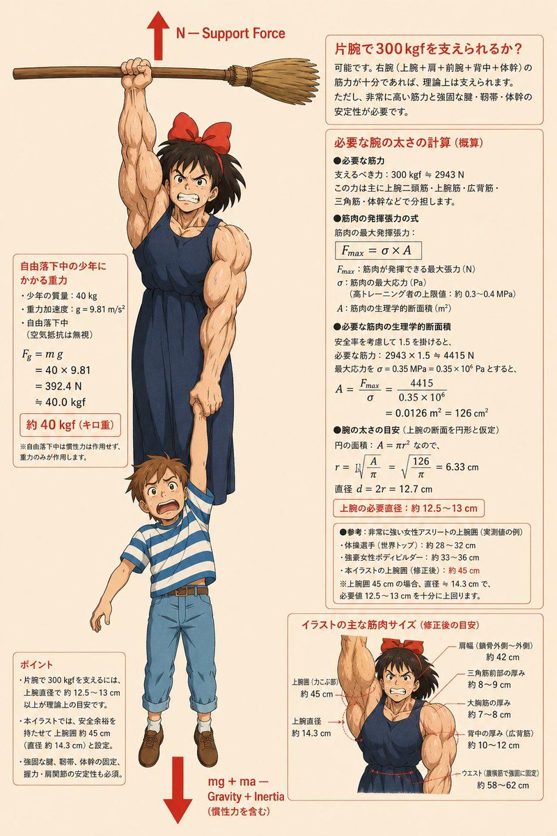 例のあのシーンに必要な筋肉量で描いた場合はこんな感じに修正されるそう。