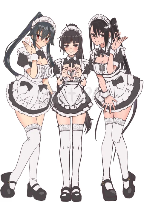 #メイドの日 1枚のイラストをメイドさんでいっぱいにするのが好きです