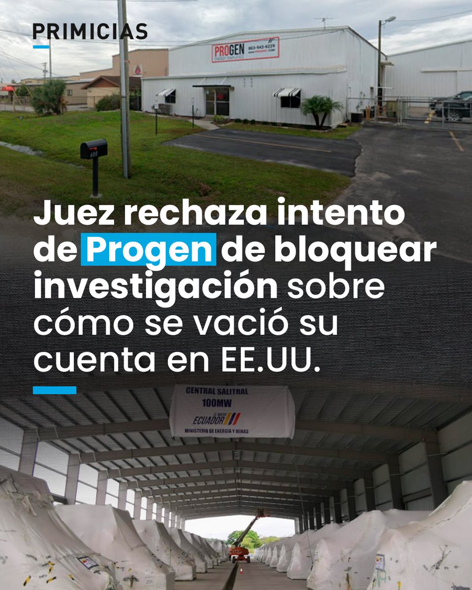 📌Bien !! Dentro de la demanda internacional planteada por Ecuador, la Corte de Florida le cerró la puerta a PROGEN, se tendrá  que rastrear cada dólar de los USD 110 millones que se llevaron del país. Mientras avanza el juicio internacional contra esta empresa, acá 49