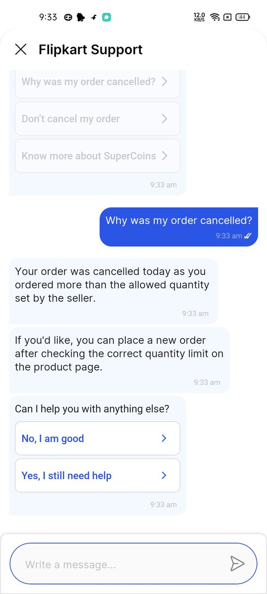 Avibackalone's tweet photo. @GyanTherapy Flipkart seller doing fraud &amp; Flipkart are helping them by doing nothing I have ordered an iPhone 17 in sale and after 3 days they cancelled saying your order exceed the limit set by seller what the f how 1 product is the breaching the limit this is clear fraud please support us https://t.co/r5EBkdiZTl