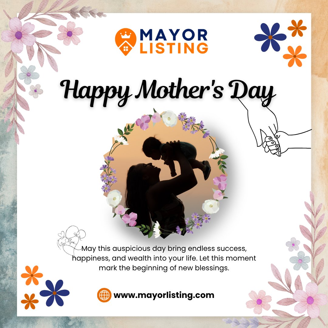 MayorListing's tweet photo. Happy Mother’s Day to all the amazing mums and mother figures. 
Thank you for your love, strength, and sacrifices. Today, we celebrate you. 💐❤️ 

#HappyMothersDay https://t.co/SpY9Cit8L4