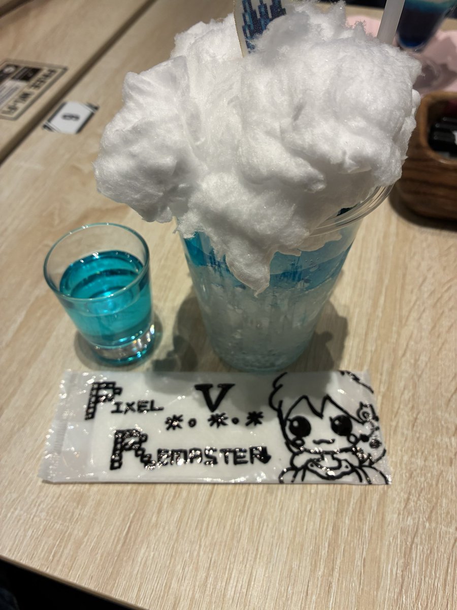 strike_takopati's tweet photo. ピクセルリマスターカフェに行きました🥸 https://t.co/qIDBE7mQ8l