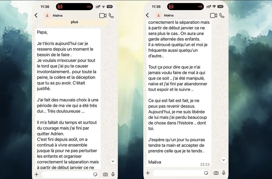 OlivierJorba's tweet photo. Quand #Mavachou, "naïve et manipulée", "libérée", présentait ses excuses tendait la main à son papa.
#maeva https://t.co/4HBRSP68Ln