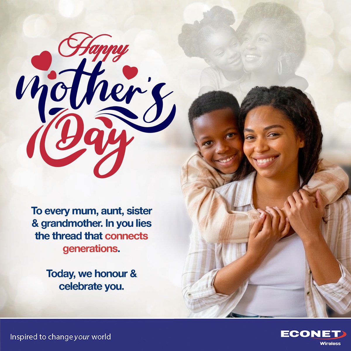 econetzimbabwe's tweet photo. To the women who nurture dreams, hold families together, and love without limits, today we celebrate you. ❤️

Thank you for your endless love, strength, and sacrifice. 

Your love shapes homes, inspires hearts, and changes the world in ways words can never fully capture.

Happy Mother’s Day. 🌸