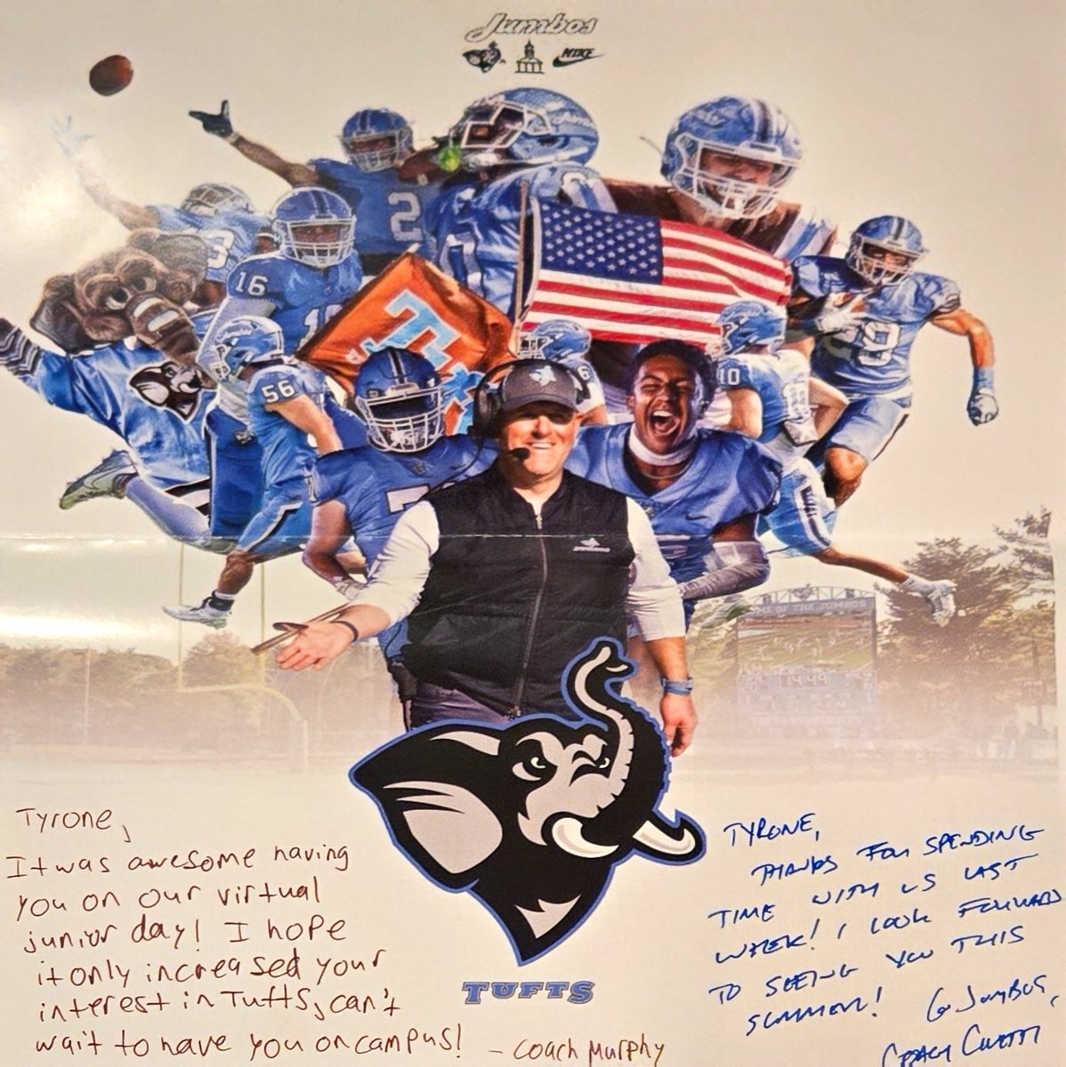 TyroneJonesIII's tweet photo. Really enjoyed my experience at @FootballTufts with @_CoachMurphy, @Coach_Lopes, & @CoachCivs. Appreciate my guy @LloydWalter10 for touring me around campus. Excited to keep building together. 

@CoachAdhir @KevinAlmlie @coach__black @Ogthetruth @Jones2Athletics @ActivatedSP @CoachMikeHillSF @CoachKDBU @BrandonHuffman @Rivals @JacksonMoore247 @247recruiting
@BeforeYouGoPro @UCReport @westcoastpreps_ @PrepRedzoneCA @ChadSimmons_ @BlairAngulo @CraigHaubert @DemetricDWarren @TomLuginbill @FCSNationRadio1 @NCAA_FCS