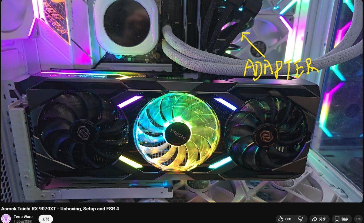 luxtraaaa's tweet photo. @TerraWarePC @ASRockUSA @ASRockInfo @AMD @AMDRadeon The latch on your connector on the GPU is on top, you bend the heavy adapter+cable to the back.
Latch can't prevent uneven contact = it melts. It is ALWAYS the same situation. That is why always the pins around the sense wires melt, not the pins where the latch is. https://t.co/jhKgQe93m6