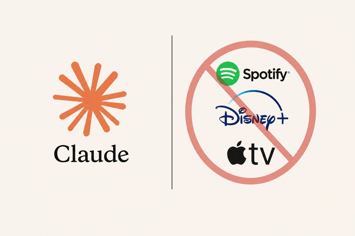 info_with_ai's tweet photo. STOP paying for Spotify, Disney+ &amp; Apple TV+ with claude Al.

Claude AI replaced all 3 for me.

I bundled the exact prompts I use daily:
→ AI playlists
→ Movie finder
→ Episode recaps
→ Smart watchlists

Giving them away FREE.

Like + RT
Reply “SEND”
Follow Me @info_with_ai https://t.co/hoVF5yIaxw