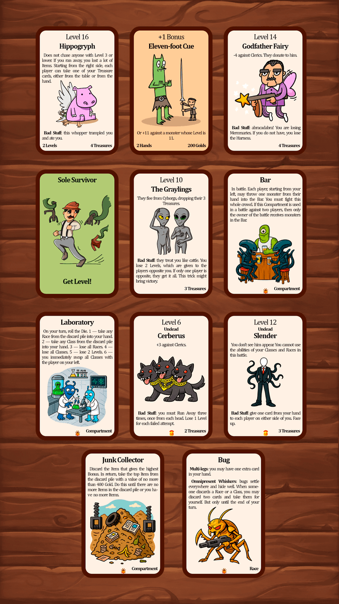 DoorsTreasures's tweet photo. We remember that some cards work incorrectly in certain cases. We are fixing this misunderstanding. We are also introducing several interesting features.

♻️ Junk Collector now exchanges items worth up to 400 Golds.

🐞 Bug received an additional ability: Multi-legs. https://t.co/ElB50bNeNk