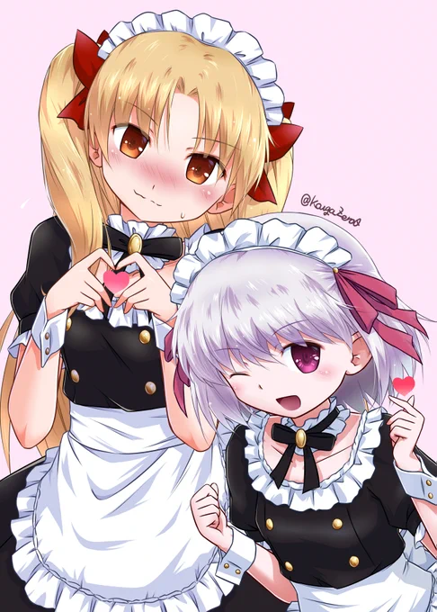 メイドの日らしいので…メイドエレちゃん&カーマちゃ再掲