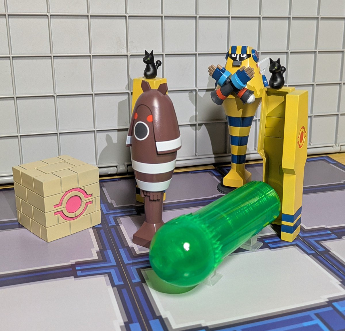 Ariadneexe's tweet photo. わいまるさん原型
ファラオマンの塗装、組み立てが完成しました！
ファラオマンはもちろんのこと
ビームエフェクトやポイズンアヌビスなどがあるから無限に遊べる！
#ロックマンエグゼ
#WF2024S にて購入させて頂きました！ https://t.co/gFZWcDNYcn