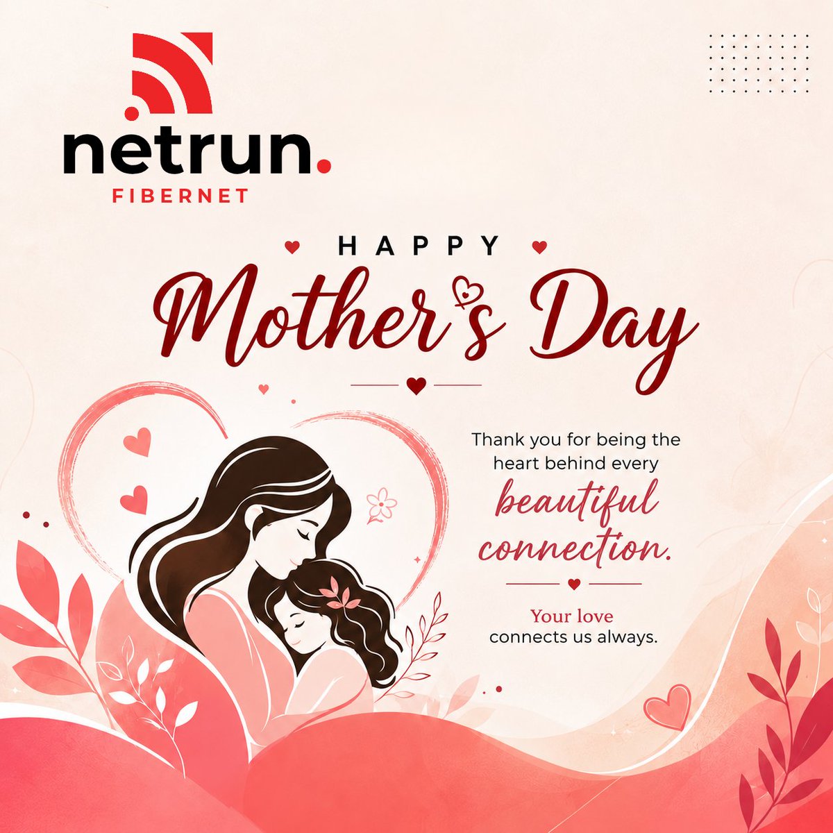 netrunfibernet's tweet photo. Behind every strong family is a mother’s endless love ❤️

Today we celebrate the hearts that keep every home connected, warm, and complete 🌸

Happy Mother’s Day from Netrun Fibernet 💐

#MothersDay2026 #NetrunFibernet #ConnectingFamilies #MothersLove https://t.co/UDOX4mEuiV