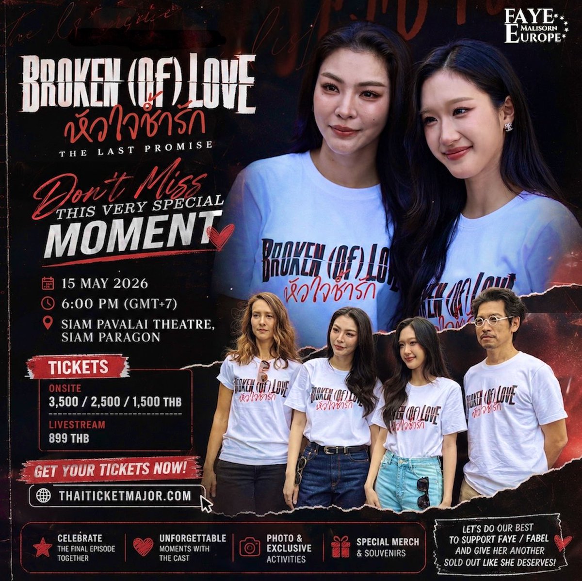 ✨ This is more than a finale… it’s a moment you don’t want to miss!

Broken (Of) Love: The Last Promise still has tickets available: be there live at the theatre or join from anywhere via livestream 🎬

Faye has shared that she’ll be talking about the series and more… with