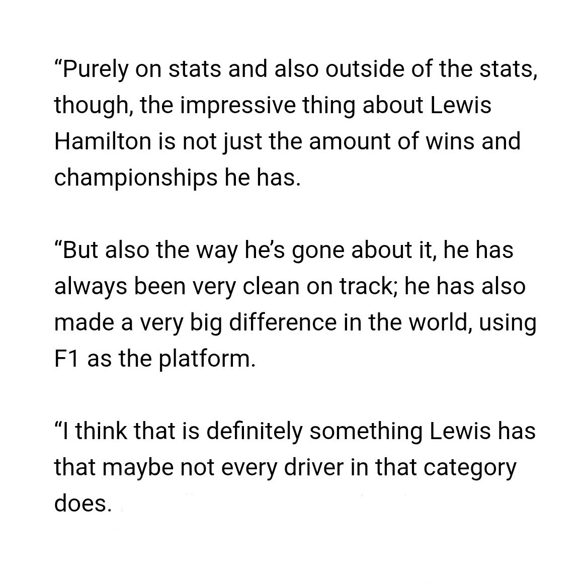 Oscar Piastri on 'why Lewis Hamilton is one of the greatest drivers in F1 history'.

[via F1 Oversteer]