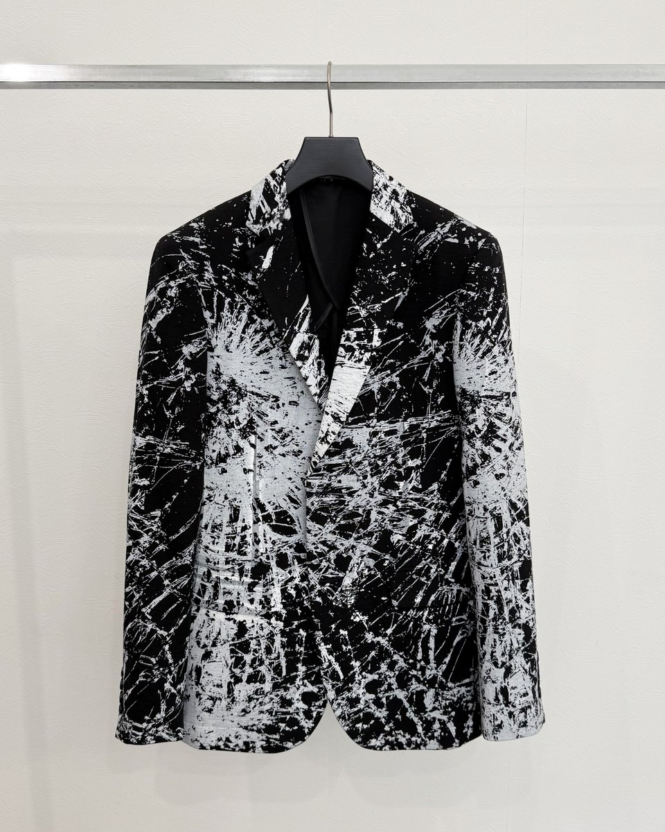 DRIS VAN NOTEN ビーズ装飾 ブルゾン シフォン サテン クロップド ☆NEW ARRIVAL☆ 【HARRISON WONG】 Blazer With Overall Broken Glass