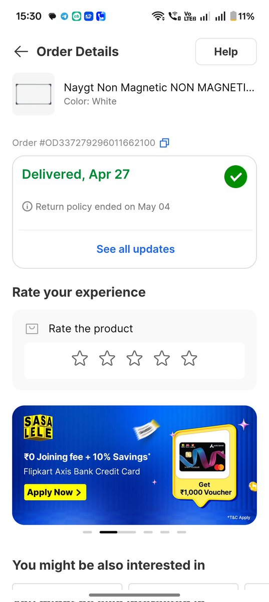 ManikanthRock's tweet photo. @flipkartsupport I received a damaged product and it is not usable. Even though the return policy period is over, the product was already damaged, so I request a proper resolution such as replacement, repair, or compensation. A customer should not be forced to use a damaged product https://t.co/DwXsAcqrB6