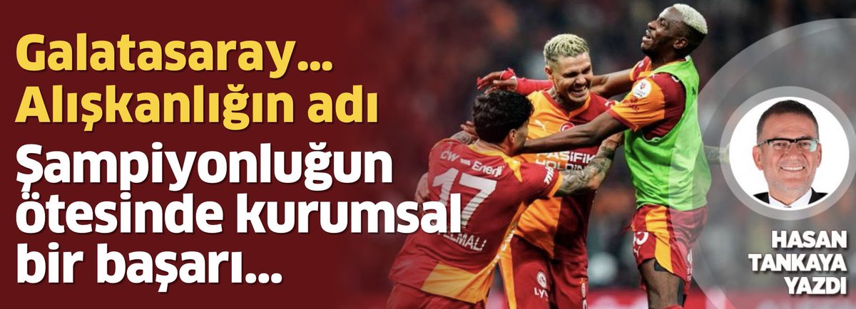 HasanTankaya's tweet photo. Galatasaray için şampiyonluk 
artık bir hedef değil, bir alışkanlık.
Bu alışkanlığın temelinde ise çok net bir refleks yatıyor: Özeleştiri. 
Galatasaray kazandığı için büyük değil;
nasıl kaybedeceğini ve oradan nasıl çıkacağını bildiği için büyük.✍️👇

https://t.co/kSRYSDy6ut https://t.co/uLVQze57xw