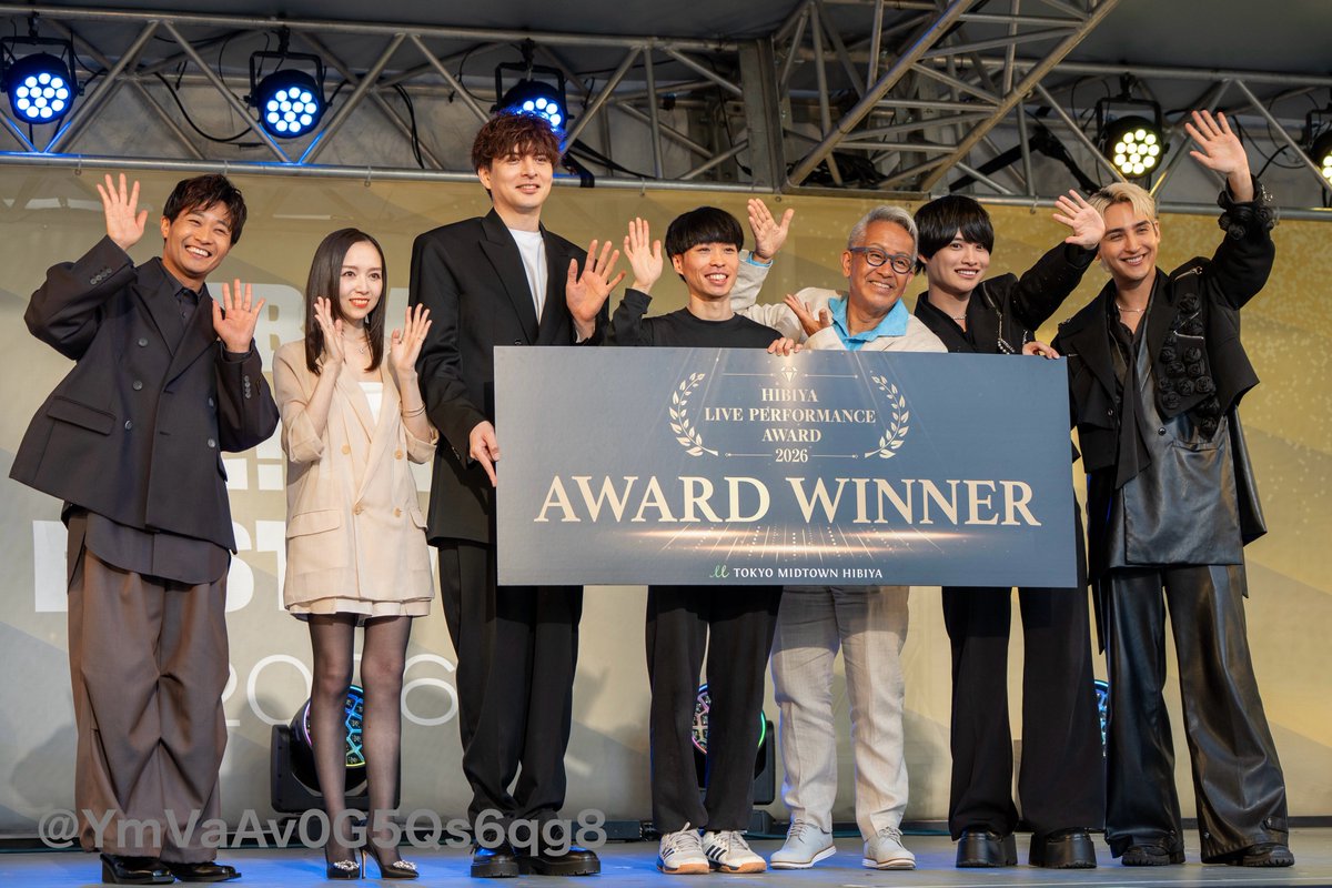 YmVaAv0G5Qs6qg8's tweet photo. HIBIYA LIVE FESTIVAL 2026

多種多様なファイナリスト9組のパフォーマンス、楽しませていただきました👏

グランプリのONさんと審査員一同とのフォトセッションにて📸

審査員：#宮本亞門 #城田優 #ペルピンズ #宮本笑里 #shoji(s**t kingz)

#HibiyaLiveFestival
#日比谷ライブフェスティバル https://t.co/f2nUWmQuXl