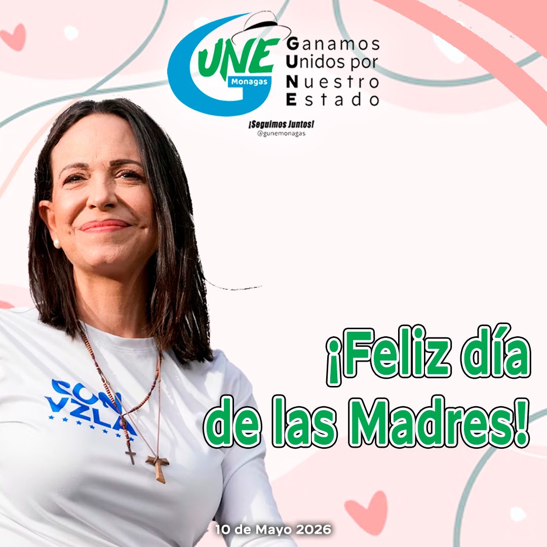 UNEMonagas's tweet photo. ¡Feliz Día de las Madres! 🌹
Desde #GUNE honramos la valentía y el amor incondicional de las madres de #Monagas y de toda Venezuela. Son ustedes el motor que impulsa nuestra lucha por un mejor país. 🇻🇪
¡Gracias por ser ejemplo de esperanza y dignidad!
#DíaDeLasMadres #Vzla https://t.co/2QHNudXWe3