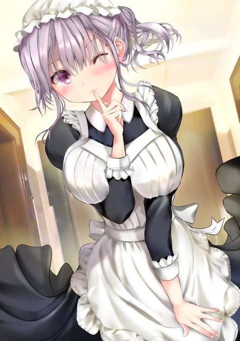 ないしょって仕草のメイドさん
 #メイドの日 