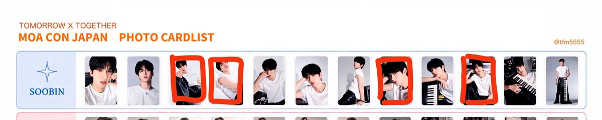 txt_cmcb's tweet photo. TXT トゥバ MOA CON トレカ ミニフォト フォトカード 交換

譲:ボムギュ テヒョン ヒュニンカイ🧸🐿️🐧
求:スビン 🐰(赤枠❤️優先です)

郵送📮or 5/23名古屋会場手渡し💌
郵送の場合は投函動画をお願いします🙇🏻‍♀️
お気軽にお声掛けください🙇🏻‍♀️
#txt交換 https://t.co/sjZX95Hiki