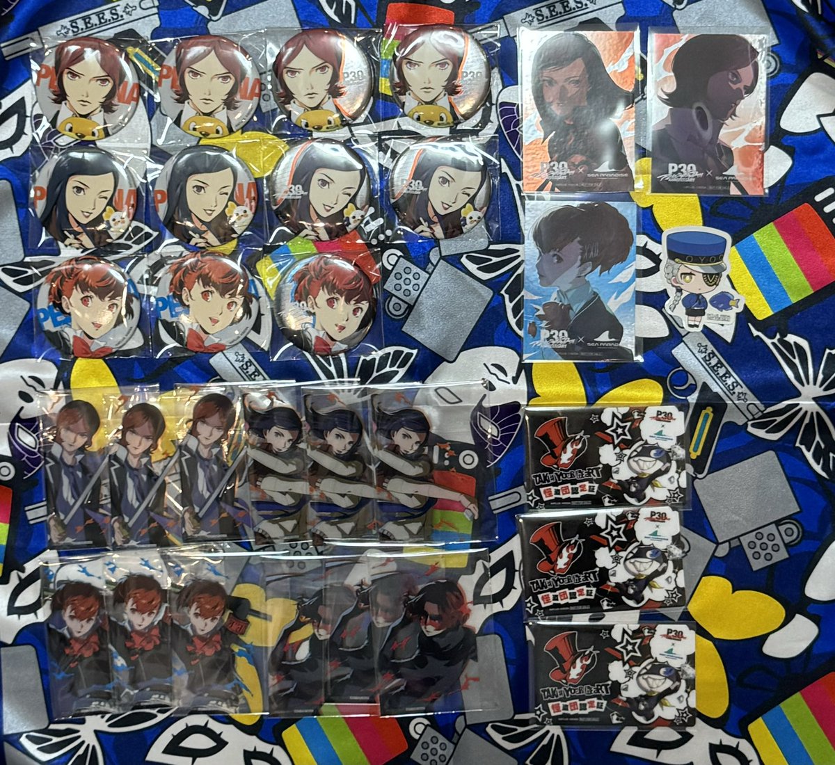 交換 シーパラ ペルソナ 缶バッジ 特典 カード ステッカー 譲渡 譲 P2
