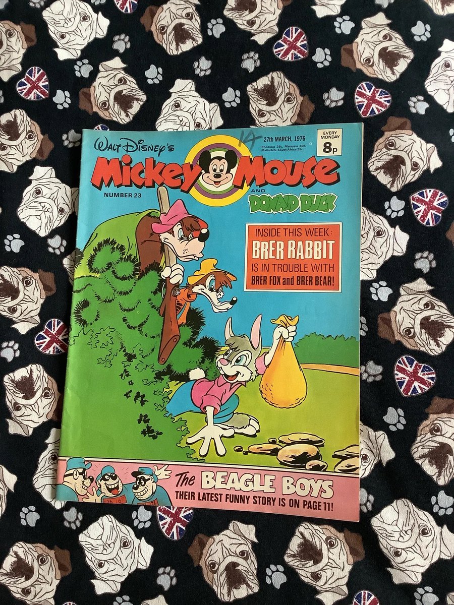 WatsonsVintage's tweet photo. Rare Vintage 27 March 1976 Walt Disney's 'Mickey Mouse and Donald Duck' Comic Packed full of Comic Strip Stories Disney Fan 50th B'day Gift https://t.co/espm1YrlHI via @Etsy #VintageComics #DisneyComics #WaltDisney #1976Comic #BrerRabbit #70snostalgia https://t.co/CEXclizOMm