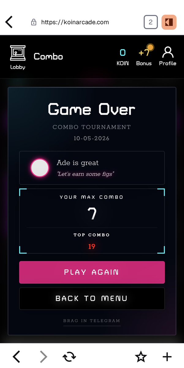 dandizzy100's tweet photo. Played combo on neon blocks on @KoinArcadeApp https://t.co/tOgyIMOVlQ