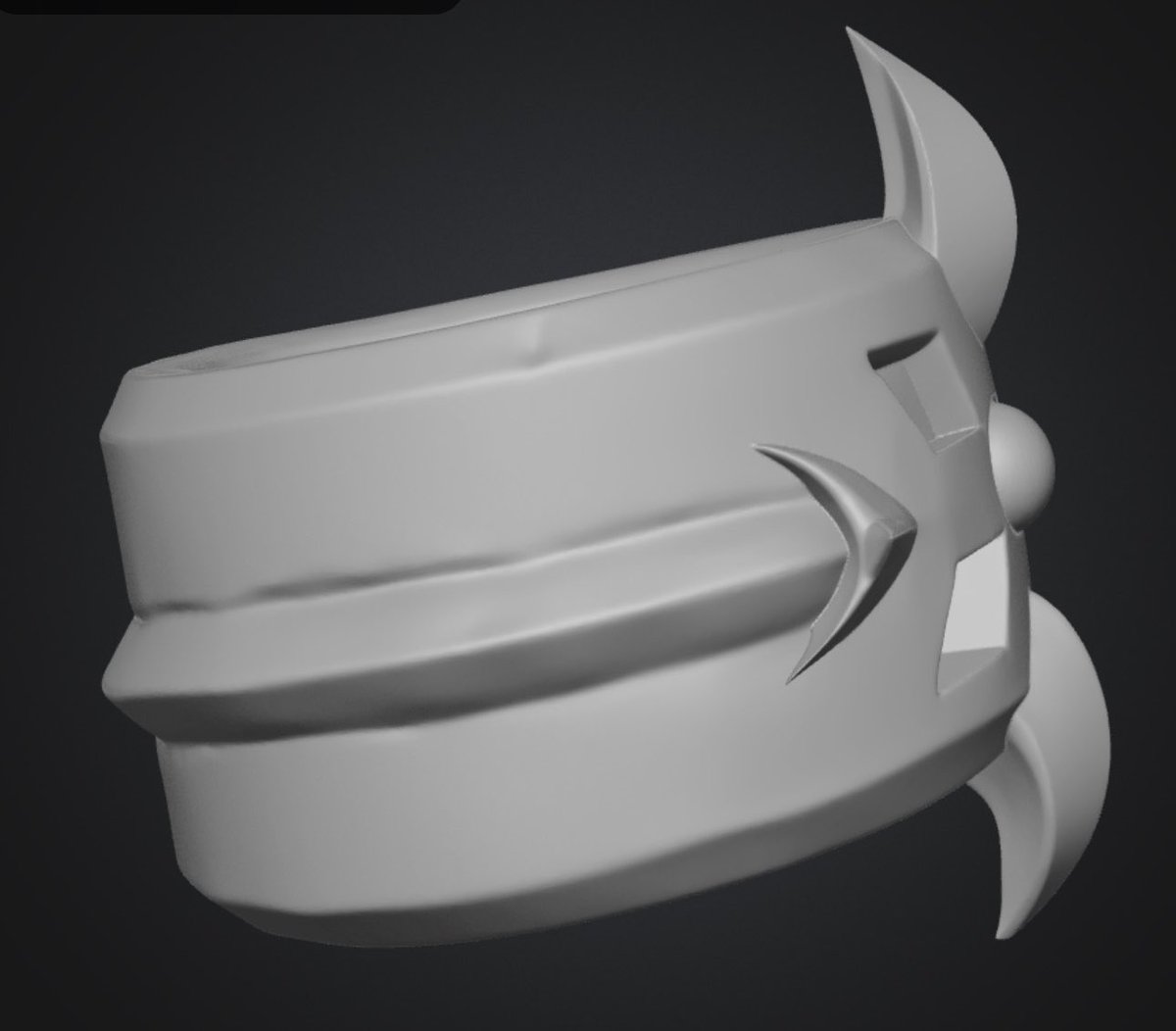 silver_si1ver's tweet photo. アニメの提供バックに出てきたリングのCG画像をAIで文字消し→AIで画像から立体データを作成→自分で倍率を変えて指に合うように調整→外注で出力・鋳造・仕上げして完成したもの。

ほぼAIと外注任せだから綺麗ではあるが、自分で作ったものとは言い辛い。 https://t.co/UH1XXoRmNv