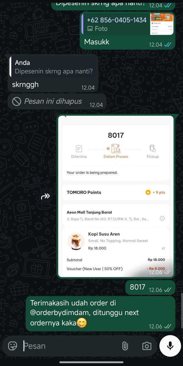 Testi_Dimdam's tweet photo. Testi ciang, jasdor tomoro ama kopken,
Mau order buat nanti tapi Drive thru? Aman mimin bisa bantu
#zonauangㅤ https://t.co/q8Dh3owaRb